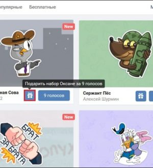 Как подарить стикеры в ВКонтакте?