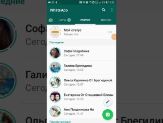 Как пользоваться статусом в Whatsapp?